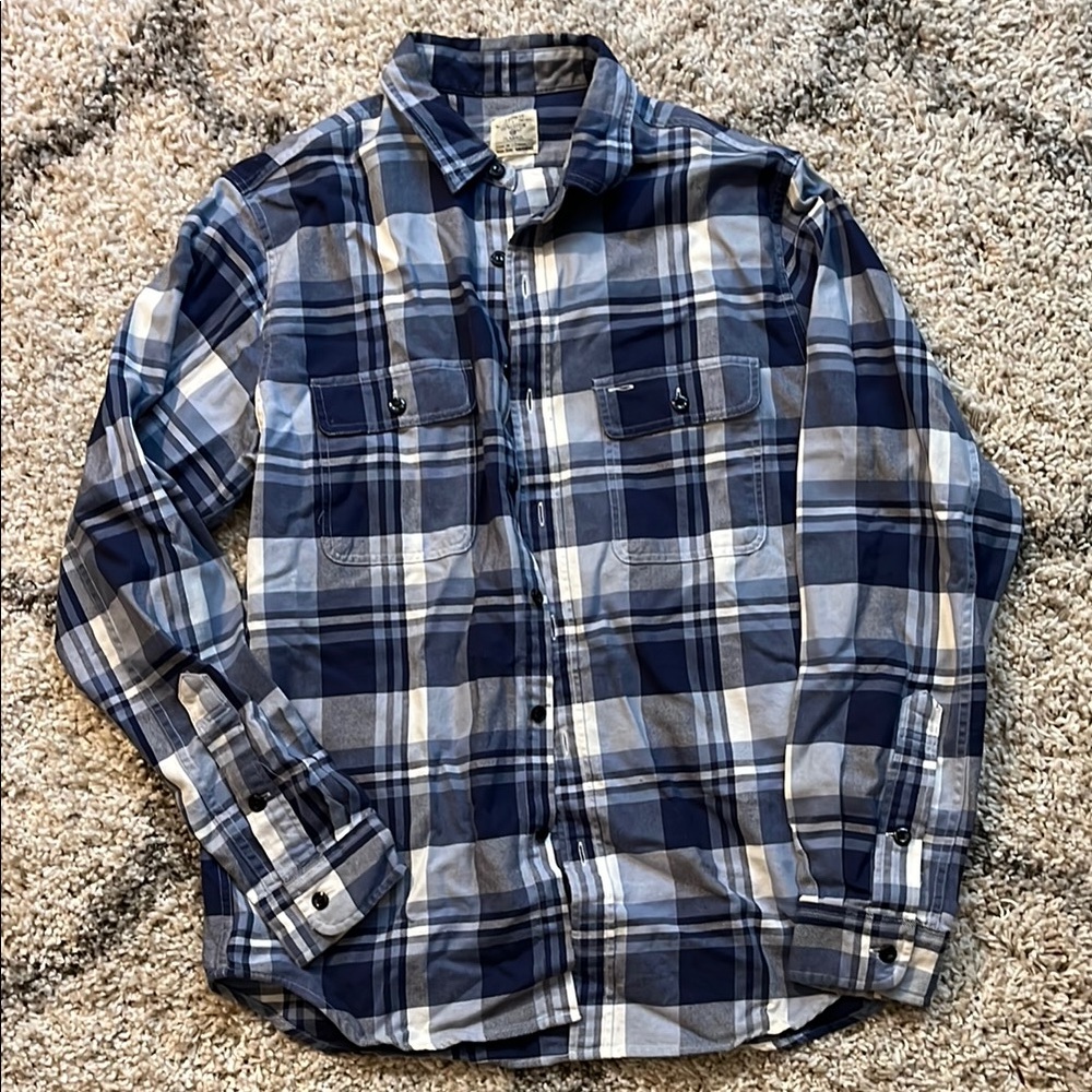 J. Crew Men's Blue Plaid Shirt